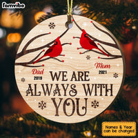 Personalized Cardinal Memo I Am Always With You Circle Ornament Circle Ornament SB124 30O53 thumb 1