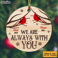 Personalized Cardinal Memo I Am Always With You Circle Ornament Circle Ornament SB124 30O53 thumb 1