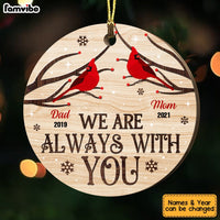 Personalized Cardinal Memo I Am Always With You Circle Ornament Circle Ornament SB124 30O53 thumb 1