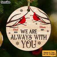 Personalized Cardinal Memo I Am Always With You Circle Ornament Circle Ornament SB124 30O53 thumb 1