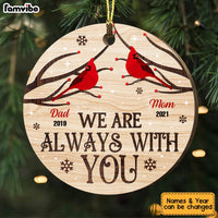 Personalized Cardinal Memo I Am Always With You Circle Ornament Circle Ornament SB124 30O53 thumb 1