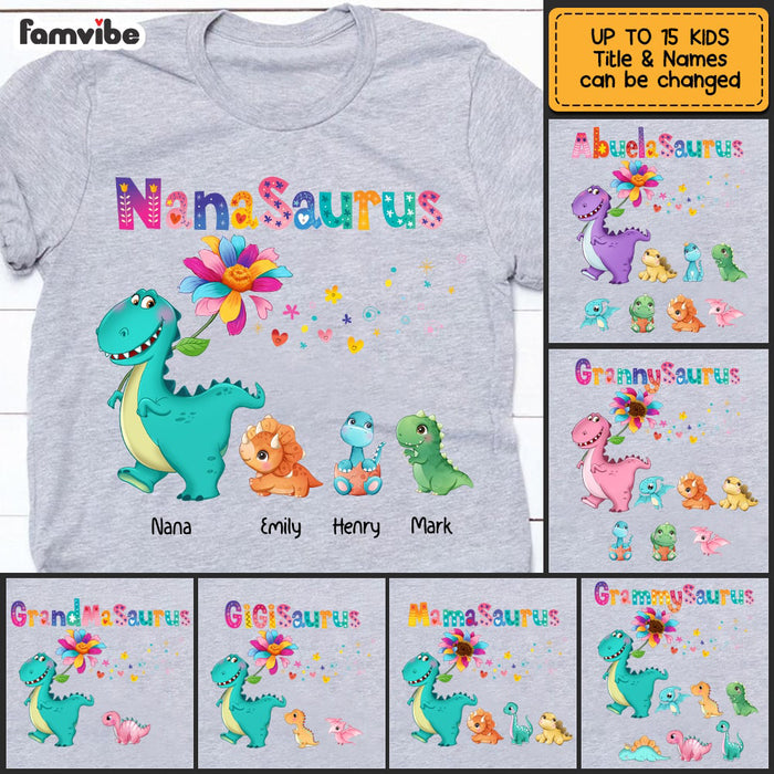 Personalized Grandmasaurus Colorful Flower Shirt - Hoodie - Sweatshirt SB122 30O53 1