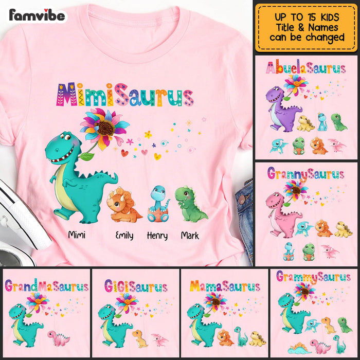 Personalized Grandmasaurus Colorful Flower Shirt - Hoodie - Sweatshirt SB122 30O53 1
