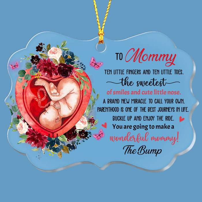 Personalized New Mom And Bump Benelux Ornament SB123 23O28 1