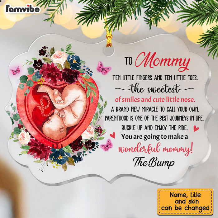 Personalized New Mom And Bump Benelux Ornament SB123 23O28 1