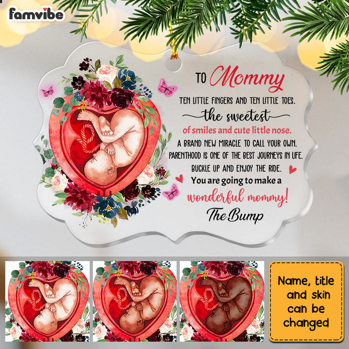 Personalized New Mom And Bump Benelux Ornament SB123 23O28 1