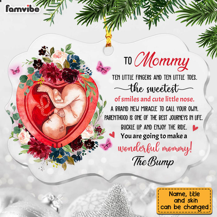 Personalized New Mom And Bump Benelux Ornament SB123 23O28 1