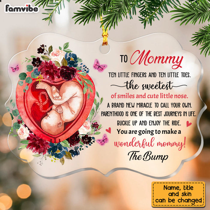 Personalized New Mom And Bump Benelux Ornament SB123 23O28 1