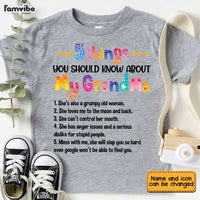 Personalized 5 Things You Should Know About My Grandma Kid T Shirt SB123 32O34 thumb 1