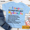 Personalized 5 Things You Should Know About My Grandma Kid T Shirt SB123 32O34 1
