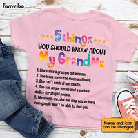Personalized 5 Things You Should Know About My Grandma Kid T Shirt SB123 32O34 thumb 1