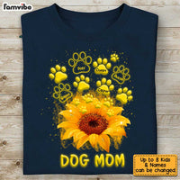 Personalized Dog Mom Paws Sunflower Shirt - Hoodie - Sweatshirt SB134 32O34 thumb 1