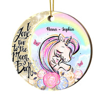 Personalized Unicorn Daughter Granddaughter Circle Ornament SB132 85O28 thumb 1