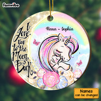 Personalized Unicorn Daughter Granddaughter Circle Ornament SB132 85O28 thumb 1