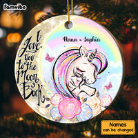 Personalized Unicorn Daughter Granddaughter Circle Ornament SB132 85O28 thumb 1