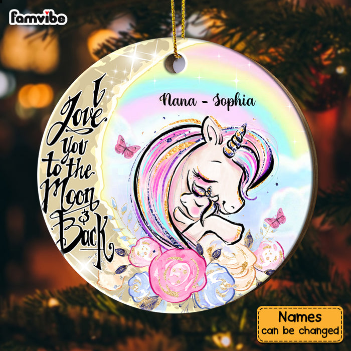 Personalized Unicorn Daughter Granddaughter Circle Ornament SB132 85O28 1
