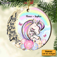 Personalized Unicorn Daughter Granddaughter Circle Ornament SB132 85O28 thumb 1