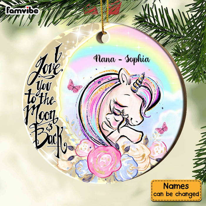 Personalized Unicorn Daughter Granddaughter Circle Ornament SB132 85O28 1