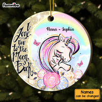 Personalized Unicorn Daughter Granddaughter Circle Ornament SB132 85O28 thumb 1