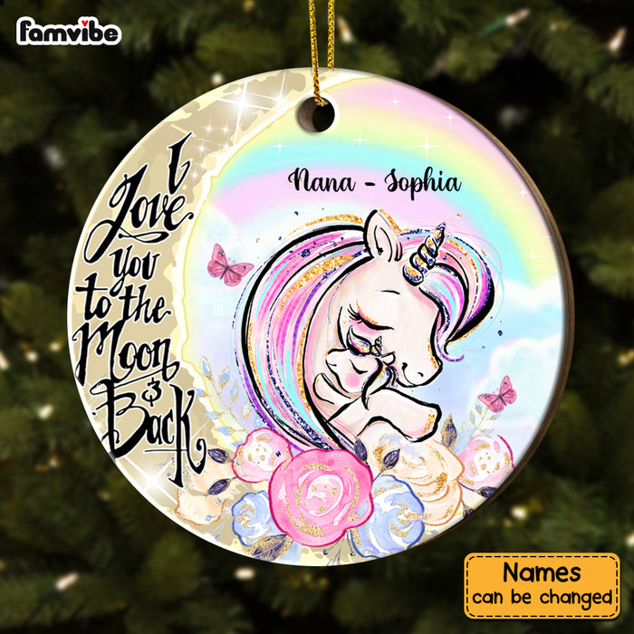 Personalized Unicorn Daughter Granddaughter Circle Ornament SB132 85O28 1