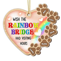 Personalized Rainbow Bridge Dog Memo Heart Ornament SB132 58O28 thumb 1