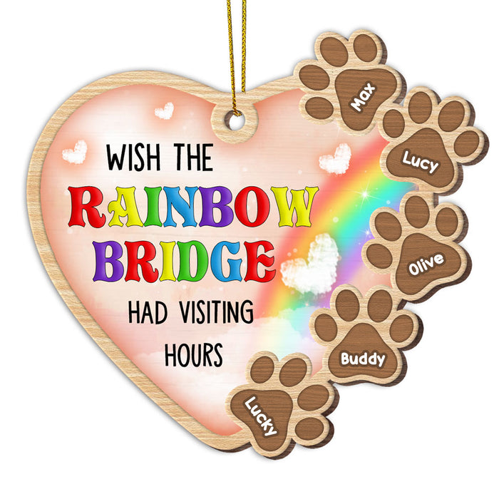 Personalized Rainbow Bridge Dog Memo Heart Ornament SB132 58O28 1