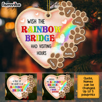 Personalized Rainbow Bridge Dog Memo Heart Ornament SB132 58O28 thumb 1