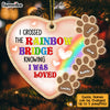 Personalized Rainbow Bridge Dog Memo Heart Ornament SB132 58O28 1