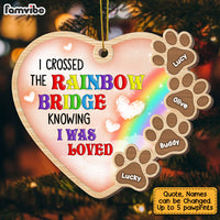 Personalized Rainbow Bridge Dog Memo Heart Ornament SB132 58O28 thumb 1
