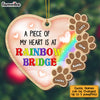 Personalized Rainbow Bridge Dog Memo Heart Ornament SB132 58O28 1