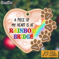 Personalized Rainbow Bridge Dog Memo Heart Ornament SB132 58O28 thumb 1