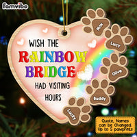 Personalized Rainbow Bridge Dog Memo Heart Ornament SB132 58O28 thumb 1