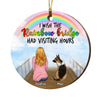 Personalized Memo Dog Rainbow Bridge Circle Ornament Circle Ornament SB132 30O53 1