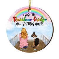 Personalized Memo Dog Rainbow Bridge Circle Ornament Circle Ornament SB132 30O53 thumb 1