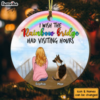 Personalized Memo Dog Rainbow Bridge Circle Ornament Circle Ornament SB132 30O53 thumb 1