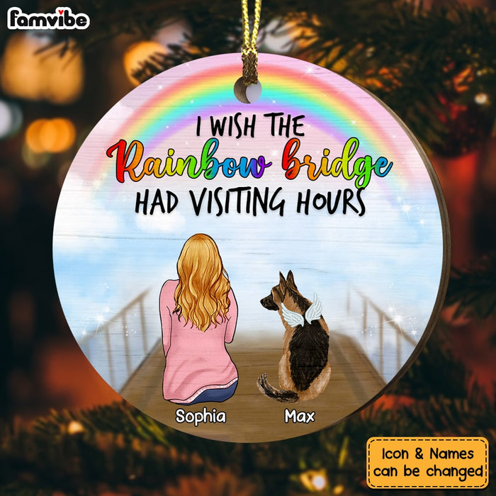 Personalized Memo Dog Rainbow Bridge Circle Ornament Circle Ornament SB132 30O53 1