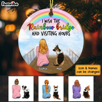 Personalized Memo Dog Rainbow Bridge Circle Ornament Circle Ornament SB132 30O53 thumb 1