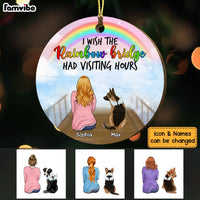Personalized Memo Dog Rainbow Bridge Circle Ornament Circle Ornament SB132 30O53 thumb 1