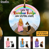 Personalized Memo Dog Rainbow Bridge Circle Ornament Circle Ornament SB132 30O53 thumb 1