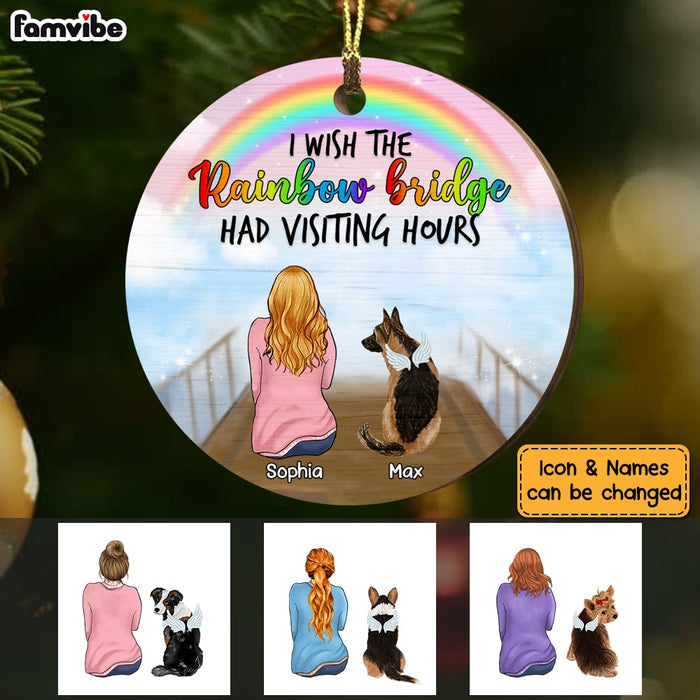 Personalized Memo Dog Rainbow Bridge Circle Ornament Circle Ornament SB132 30O53 1