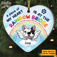 Personalized Dog Rainbow Bridge Memo Heart Ornament SB132 32O47 thumb 1