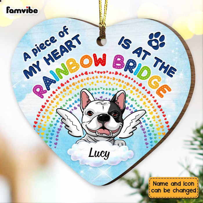 Personalized Dog Rainbow Bridge Memo Heart Ornament SB132 32O47 1