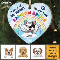 Personalized Dog Rainbow Bridge Memo Heart Ornament SB132 32O47 thumb 1