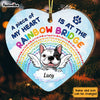 Personalized Dog Rainbow Bridge Memo Heart Ornament SB132 32O47 1