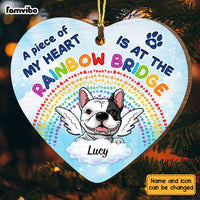 Personalized Dog Rainbow Bridge Memo Heart Ornament SB132 32O47 thumb 1