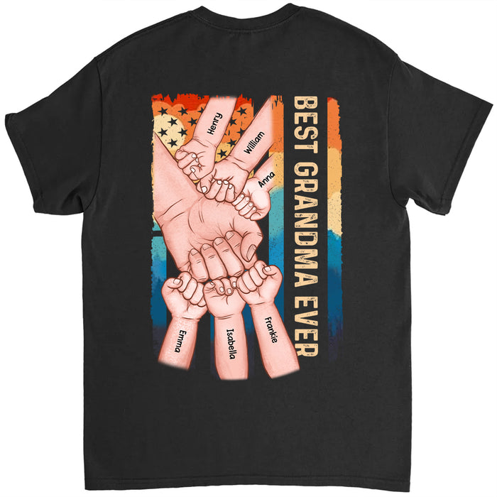 Personalized Grandma Ever Fist Bump Vintage Shirt SB134 58O53 1