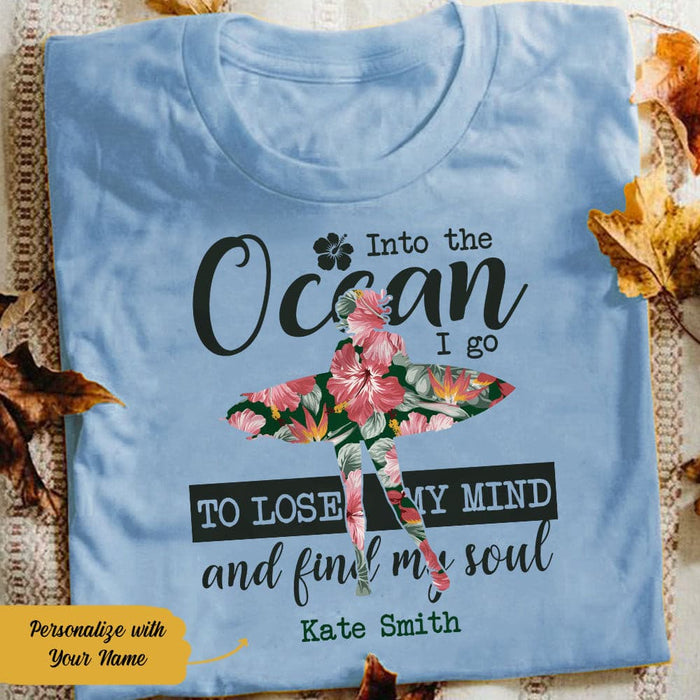 Personalized Surfing White  T Shirt JN163 65O58 1