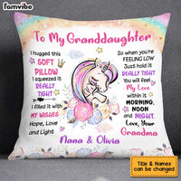 Personalized Granddaughter Unicorn Hug This Pillow SB142 85O34 thumb 1