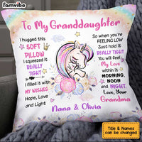 Personalized Granddaughter Unicorn Hug This Pillow SB142 85O34 thumb 1