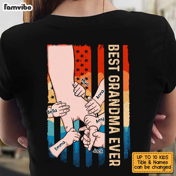 Personalized Fist Bump Grandma Vintage Shirt - Hoodie - Sweatshirt SB141 58O47 1